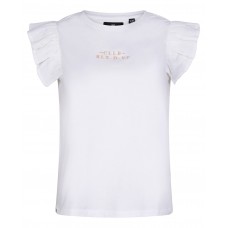 Rellix T-shirt ss vp ruffle white